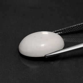 Howlite naturale bianco da 8,21 ct, taglio ovale, opaco