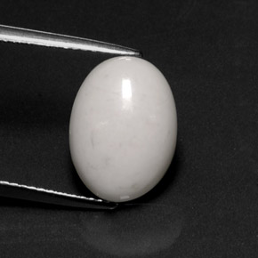 Howlite naturale bianco da 5,40 ct, taglio ovale, opaco