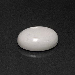Howlite naturale bianco da 5,40 ct, taglio ovale, opaco