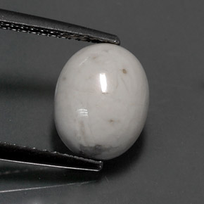 Howlite naturale bianco da 2,32 ct, taglio ovale, opaco