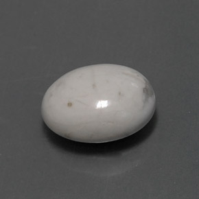 Howlite naturale bianco da 2,32 ct, taglio ovale, opaco
