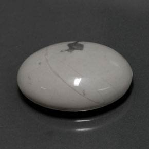 Howlite naturale bianco da 9,53 ct, taglio ovale, opaco