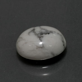 Howlite Bianco grigio naturale da 2.24 ct, Taglio ovale, Opaco