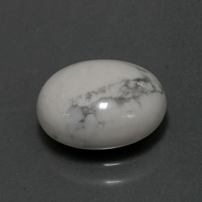 Howlite Bianco grigio naturale da 2.55 ct, Taglio ovale, Opaco