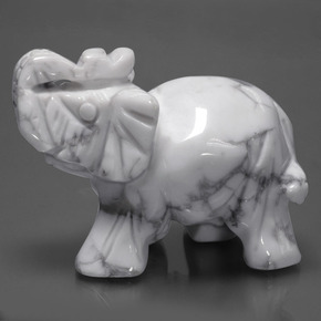 Howlite Bianco grigio naturale da 363.12 ct, Forma fantasia, Opaco