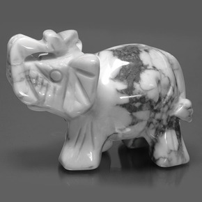 Howlite Bianco grigio naturale da 401.34 ct, Forma fantasia, Opaco