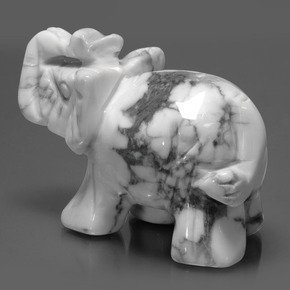 Howlite Bianco grigio naturale da 401.34 ct, Forma fantasia, Opaco