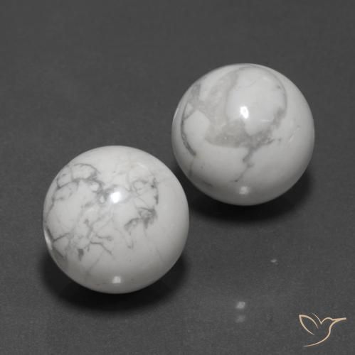 Gemme di Howlite Bianco grigio naturale da 46.04 ct, Sfera, Opaco