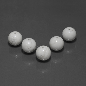 Howlite naturale bianco da  ct, sfera / palla, opaco