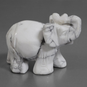 Howlite Bianco grigio naturale da 632.74 ct, Forma fantasia, Opaco