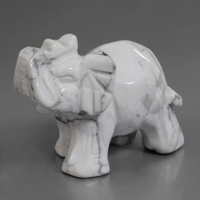 Howlite Bianco grigio naturale da 632.74 ct, Forma fantasia, Opaco