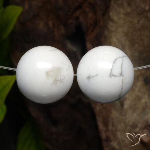 Gemme di Howlite Bianco grigio naturale da 46.44 ct, Sfera, Opaco