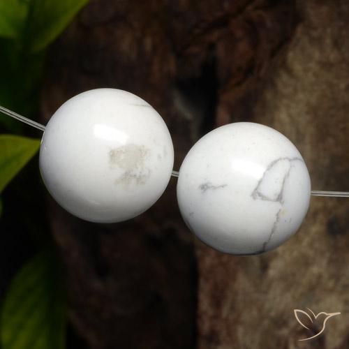 Gemme di Howlite Bianco grigio naturale da 46.44 ct, Sfera, Opaco