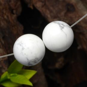 Howlite naturale bianco da 29,43 ct, sfera / palla, opaco