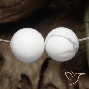 Gemme di Howlite Bianco grigio naturale da 30.36 ct, Sfera, Opaco
