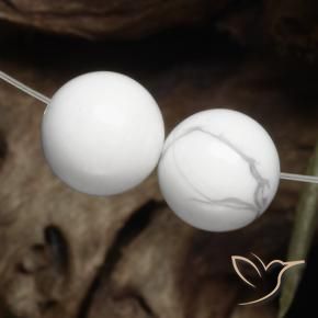 Gemme di Howlite Bianco grigio naturale da 30.36 ct, Sfera, Opaco