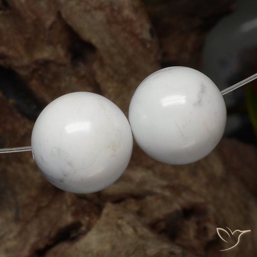 29.40ctw Naturale Bianco grigio Howlite, Sfera, Opaco