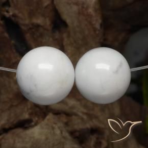 Gemme di Howlite Bianco grigio naturale da 29.40 ct, Sfera, Opaco