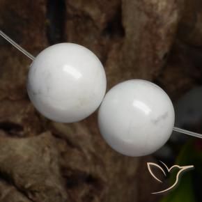 Gemme di Howlite Bianco grigio naturale da 29.40 ct, Sfera, Opaco