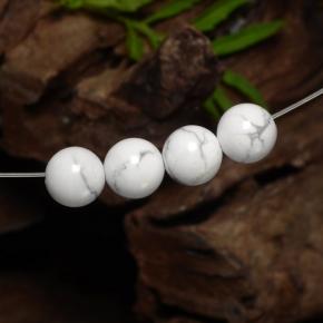 Gemme di Howlite Bianco grigio naturale da 14.31 ct, Sfera, Opaco