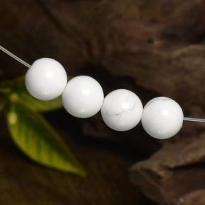 Gemme di howlite multicolore bianco naturale da 14,65 ct, sfera / palla, opaco