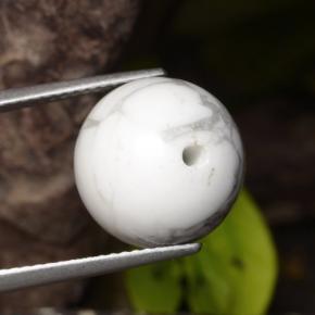 Howlite Bianco grigio naturale da 15.45 ct, Sfera, Opaco