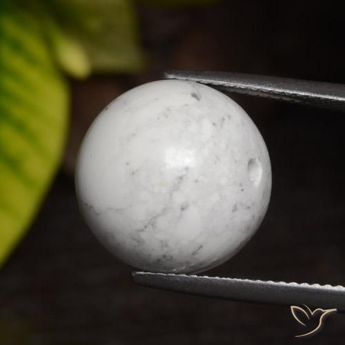 Howlite Bianco grigio naturale da 22.74 ct, Sfera, Opaco