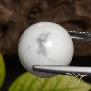 Howlite Bianco grigio naturale da 23.54 ct, Sfera, Opaco