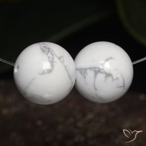 46.72ctw Naturale Bianco grigio Howlite, Sfera, Opaco