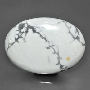 Howlite naturale bianco da 84,13 ct, taglio ovale, opaco