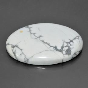 Howlite naturale bianco da 84,13 ct, taglio ovale, opaco