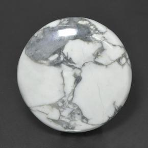 Howlite Multicolore Bianco naturale da 62.63 ct, Taglio rotondo, Opaco