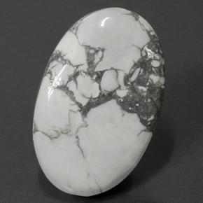Howlite Multicolore Bianco naturale da 121.41 ct, Taglio ovale, Opaco
