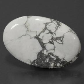 Howlite Multicolore Bianco naturale da 121.41 ct, Taglio ovale, Opaco