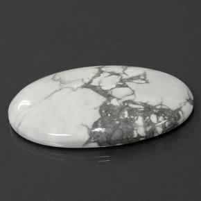 Howlite Multicolore Bianco naturale da 121.41 ct, Taglio ovale, Opaco
