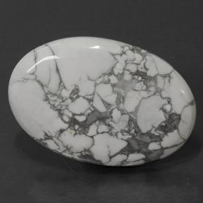 Howlite Multicolore Bianco naturale da 113.38 ct, Taglio ovale, Opaco