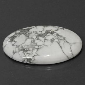 Howlite Multicolore Bianco naturale da 113.38 ct, Taglio ovale, Opaco