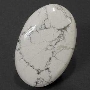 Howlite Multicolore Bianco naturale da 82.30 ct, Taglio ovale, Opaco