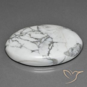 Howlite Bianco grigio naturale da 81.32 ct, Ovale, Opaco