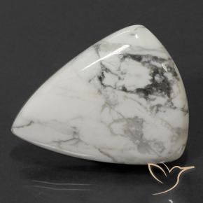 Howlite Bianco grigio naturale da 71.74 ct, Forma a pera, Opaco