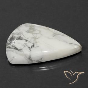 Howlite Bianco grigio naturale da 71.74 ct, Forma a pera, Opaco