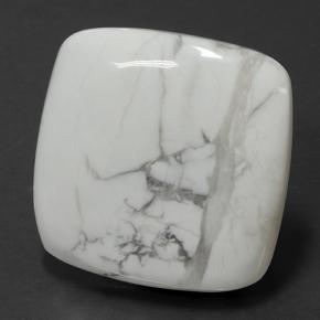 Howlite naturale bianco da 78,87 ct, taglio a cuscino, opaco