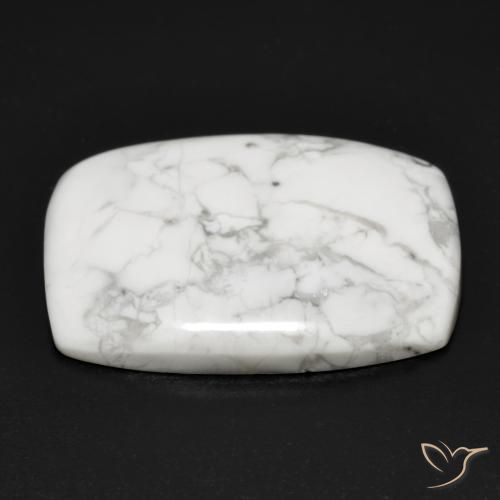 Howlite Bianco grigio naturale da 15.83 ct, Cuscino, Opaco