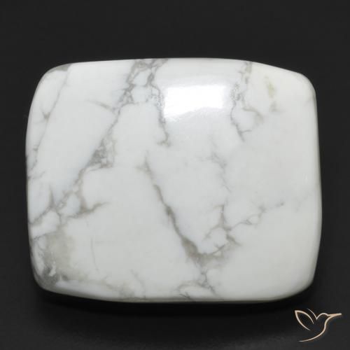 Howlite Bianco grigio naturale da 21.82 ct, Cuscino, Opaco