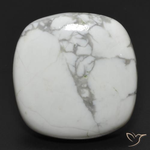 Howlite Bianco grigio naturale da 24.04 ct, Cuscino, Opaco