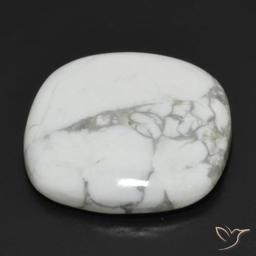 Howlite Bianco grigio naturale da 24.04 ct, Cuscino, Opaco