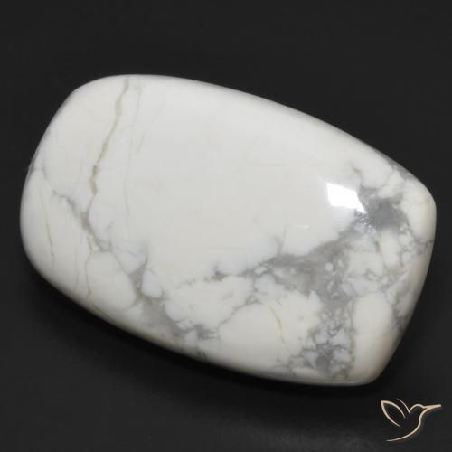Howlite Bianco grigio naturale da 22.43 ct, Cuscino, Opaco