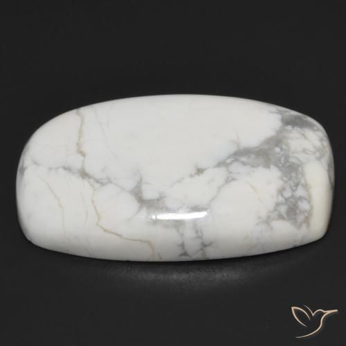 Howlite Bianco grigio naturale da 22.43 ct, Cuscino, Opaco