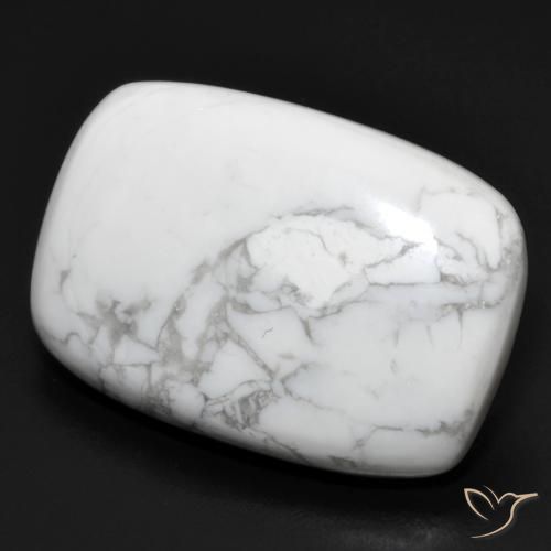 Howlite Bianco grigio naturale da 21.56 ct, Cuscino, Opaco
