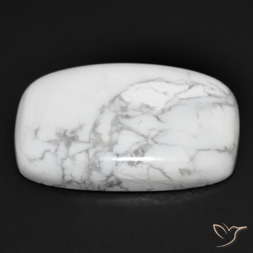Howlite Bianco grigio naturale da 21.56 ct, Cuscino, Opaco